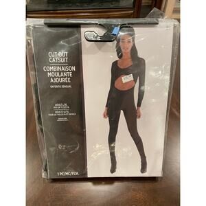 Black Cut Out Catsuit (size L/XL)